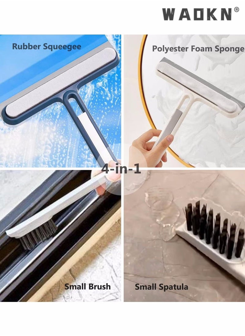 WAOKN Multi-Purpose Silicon Squeegee, Household Cleaning Tools, Mirror Wiper, Glass Window Cleaner Apply to Tiles, Shower Doors, Bathroom, Mirrors, and Car Windows, Doors  - Image 3