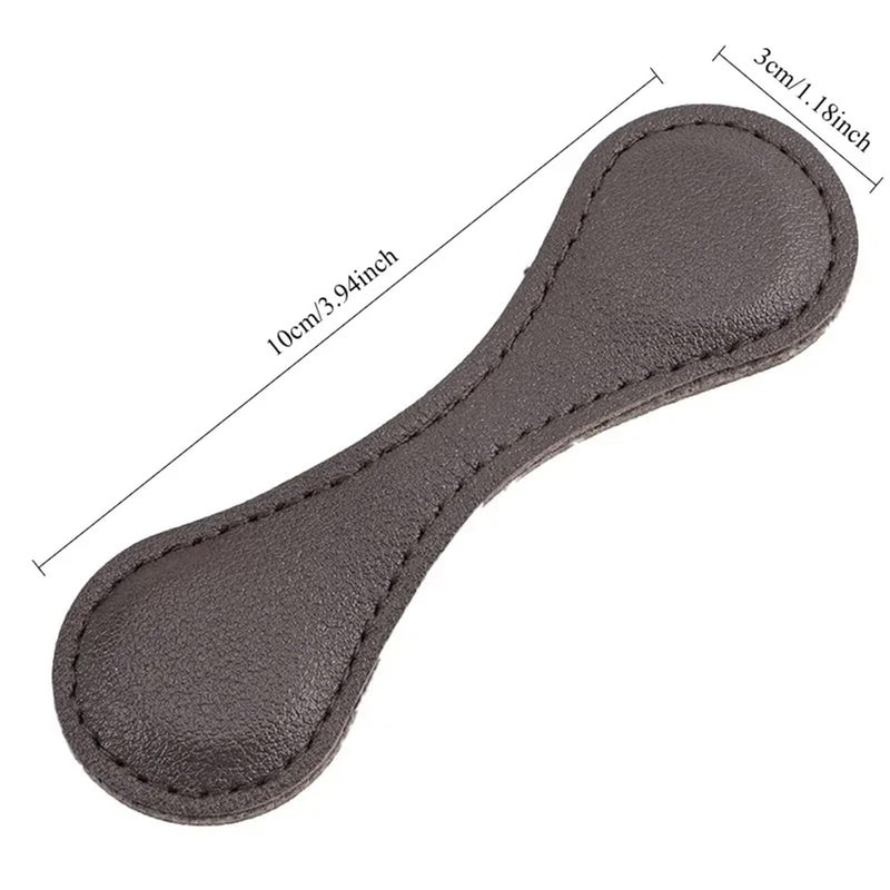 Strong 4pcs Bookmark Full Grain Leather Asymmetric Clip Paper Holder Durable Notebook Planner Accessory for Daily Use(Gray) - Image 5
