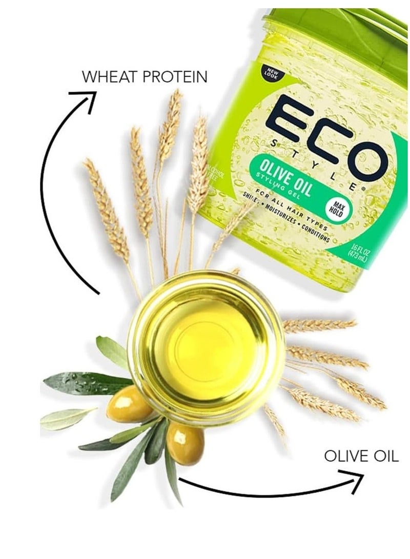 إيكو جل تصفيف احترافي بزيت الزيتون473مل - Image 2