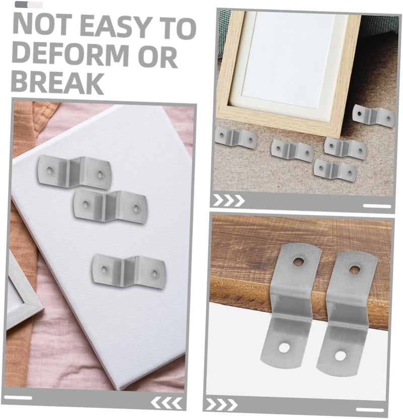 Angoily Pcs Secure Your Photos Offset Canvas Photo Hanging Clips z Shape Frame Backing Clips Easy to Use - Image 4