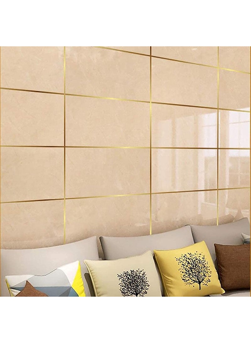 GION GION Home Tile Sticker Waterproof Gap Sealing Tape Strip SelfAdhesive Decoration Tape for Tiles and Wall Decor Tape 1cm x 50m Golden  - Image 5