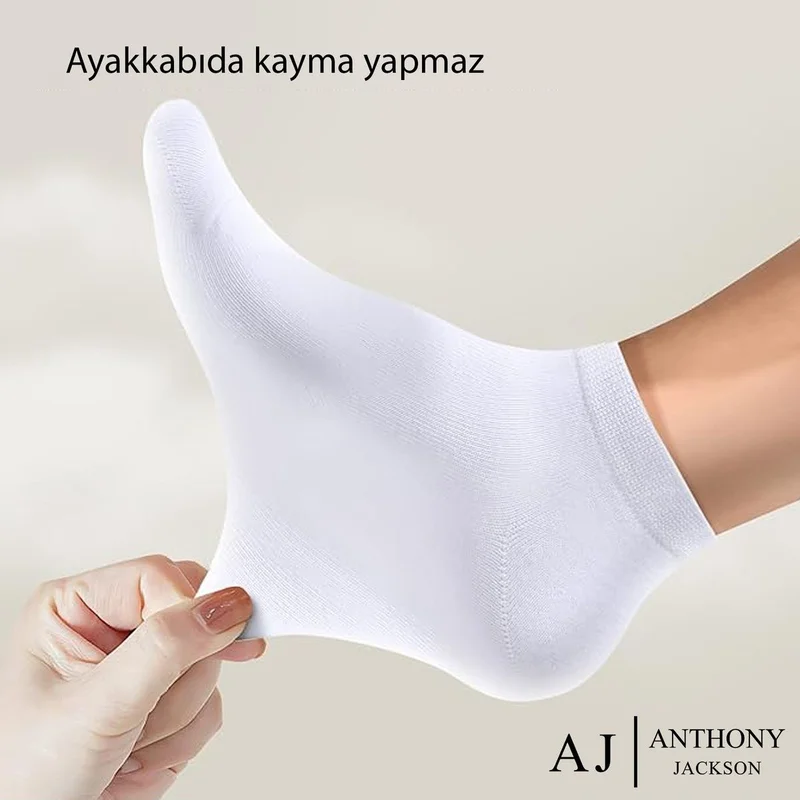 أنتوني جاكسون 10 Pairs Boxed Bamboo Premium Men-Women Ankle Length Short Sports Running and Walking Socks