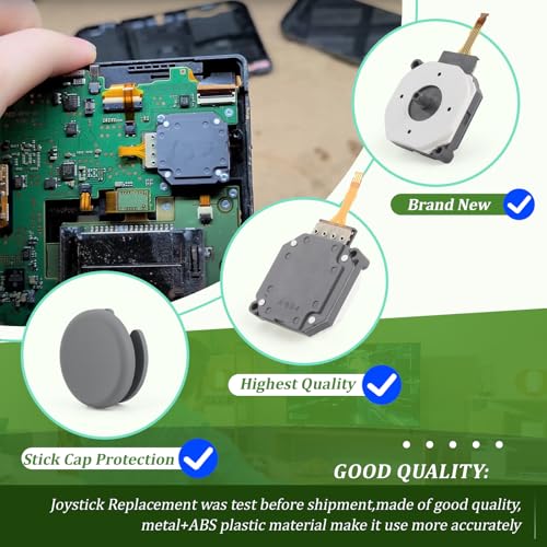 YWLRONG 2Pack Joysticks for Nintendo New 3DS/New 3DS XL 3D Analog Sensor Stick for Nintendo New 2DS XL Joystick Thumbstick Circle Pad Cap Replacement Accessories with Repair Tool(Not for 3DS/3DSXL/2DSXL) - Image 5