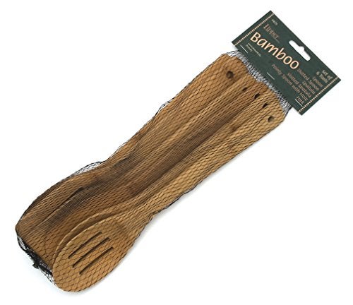 Lipper International 826 Bamboo Wood Kitchen Tools in Mesh Bag, 6-Piece Set - Image 2