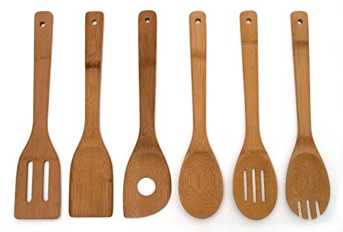 Lipper International 826 Bamboo Wood Kitchen Tools in Mesh Bag, 6-Piece Set - Image 5