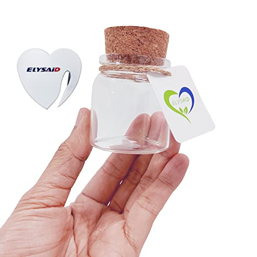 ELYSAID 2pcs Empty Clear Glass Bottles Vials With Cork Stopper Storage Jars 47mm Bottle Diameter (47x50x33mm 50ml) - Image 5