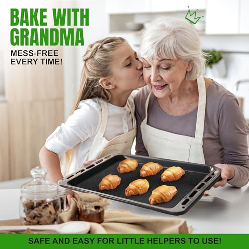 ThreadNanny بطانات فرن التوست القابلة لإعادة الاستخدام لفرن الهواء نينجا، حصيرة مقاومة للحرارة 3 عبوات، متوافقة مع فرن الهواء كويزينارت 12"x12"، حصائر مربعة غير لاصقة ثقيلة. - Image 4