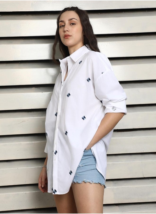 HIGH STAR Women White Shirts  - Image 3