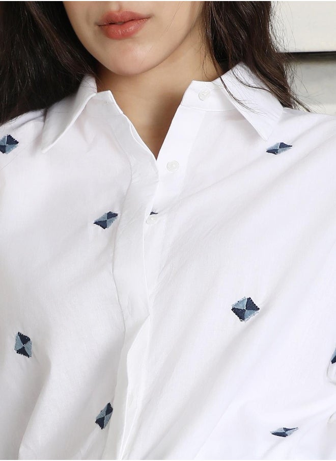 HIGH STAR Women White Shirts  - Image 4