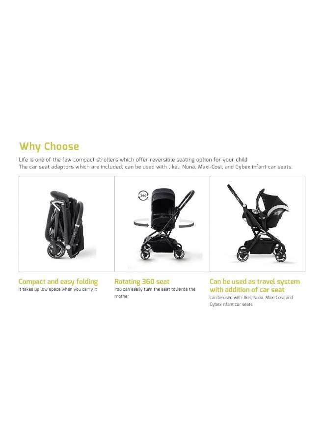 Jikel Life 360 Compact Stroller - Grey - Image 5