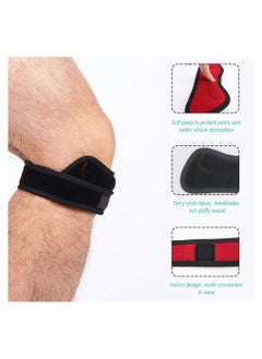 SYOSI 4 Pcs Patella Tendon Knee Strap Knee Pain Relief Support Brace Patella Band Patella Knee Strap for Hiking Soccer Basketball Running Jumpers Knee Tennis Tendonitis Volleyball Squats  - Image 2