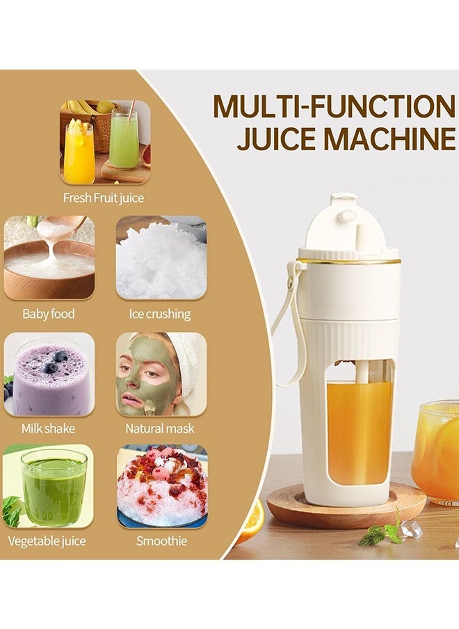 MIXDE - Portable Blender, Personal Blender for Shakes and Smoothies, Mini Blender Bottle USB Rechargeable, Portable Juicer Cup with 10 Blades and Removable Straw for Kitchen, Gym, Office - Image 1