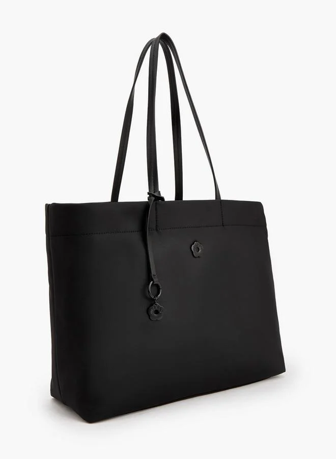 Missy BLACK Solid Tote Bag With Zip Closure for Women | Best Price UAE