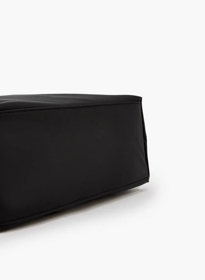 Missy BLACK Solid Tote Bag With Zip Closure for Women | Best Price UAE