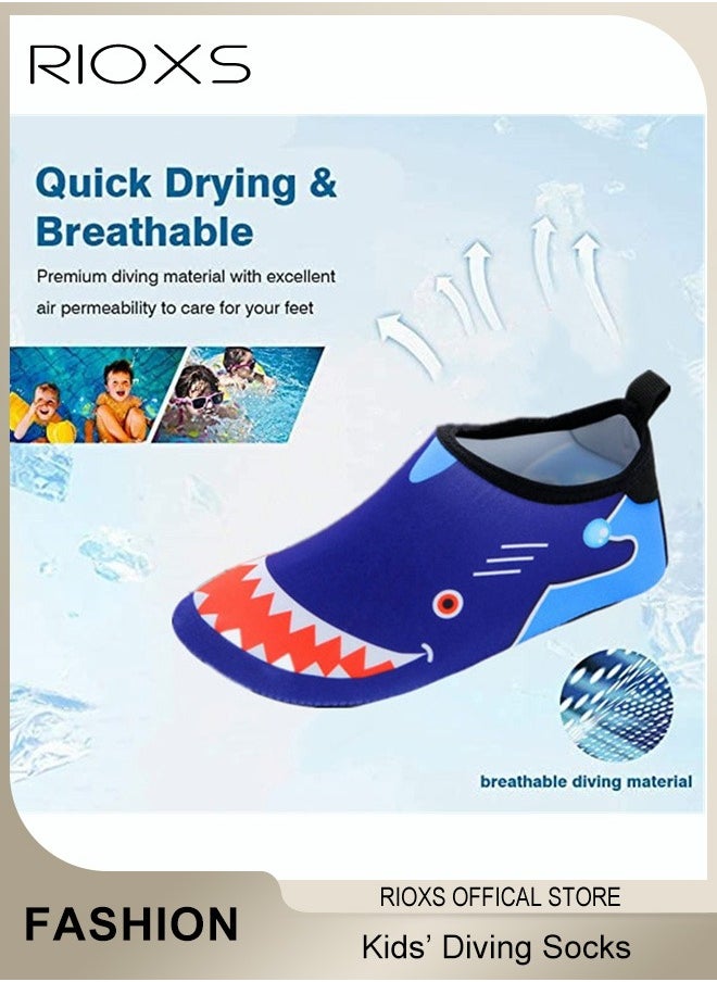 RIOXS Kids Water Shoes Beach Socks, Toddler Baby Girls Boys Barefoot, Quick-Dry Non-Slip Swim Socks, Quick-Dry Non-Slip Diving Socks, Sports Shoes For Kid In Beach Swimming Pool Water Park  - Image 3