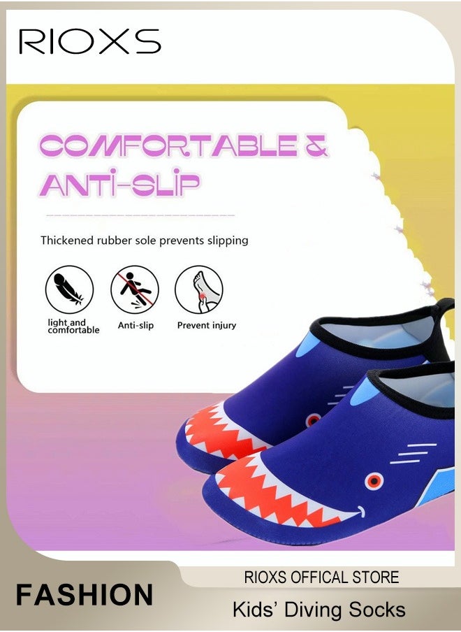RIOXS Kids Water Shoes Beach Socks, Toddler Baby Girls Boys Barefoot, Quick-Dry Non-Slip Swim Socks, Quick-Dry Non-Slip Diving Socks, Sports Shoes For Kid In Beach Swimming Pool Water Park  - Image 5