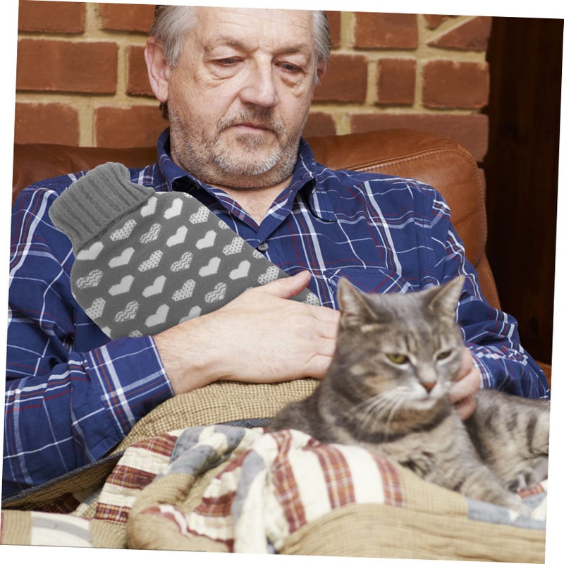 Reusable Hand Warmer Hot Water Bottle with Fleece Cover Leak Proof for Home Office - Image 5