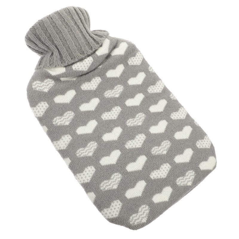 Reusable Hand Warmer Hot Water Bottle with Fleece Cover Leak Proof for Home Office - Image 2