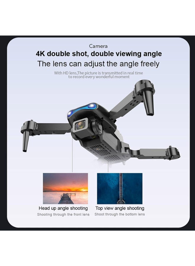 E99 Pro FPV Drone with HD Dual Camera RC Quadcopter with 3D Flips Gesture Photo, Trajectory Flight, Obstacle Avoidance, Headless Mode and 2 Battery (BLACK) - Image 4