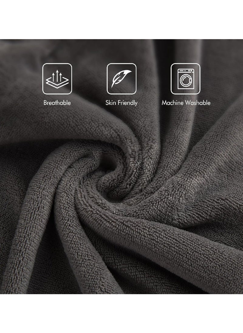 Generic Ultra-Comfortable Plush Fast Heating Electric Blanket 157.48CM x 213.36CM, Dark Gray  - Image 3
