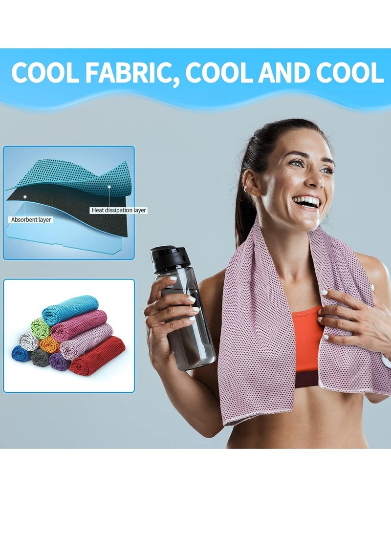 Cooling Towel Bulk Breathable Chilly Towel Workout Cool Cold for Neck Face Microfiber Towel for Gym Travel Yoga Camping Running Outdoor Sport - Image 2