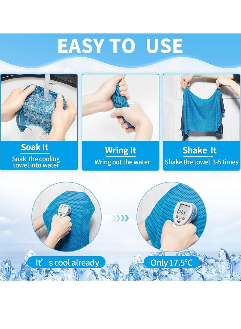 Cooling Towel Bulk Breathable Chilly Towel Workout Cool Cold for Neck Face Microfiber Towel for Gym Travel Yoga Camping Running Outdoor Sport - Image 4