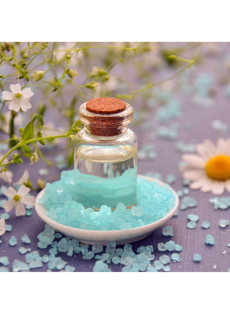 Sweet seven زجاجات زجاجية شفافة 10 قطع بأغطية من الفلين - 8 مل زجاجات صغيرة للحرف اليدوية - برطمانات صغيرة بأغطية من الفلين لحفلات الزفاف والمناسبات - Image 2