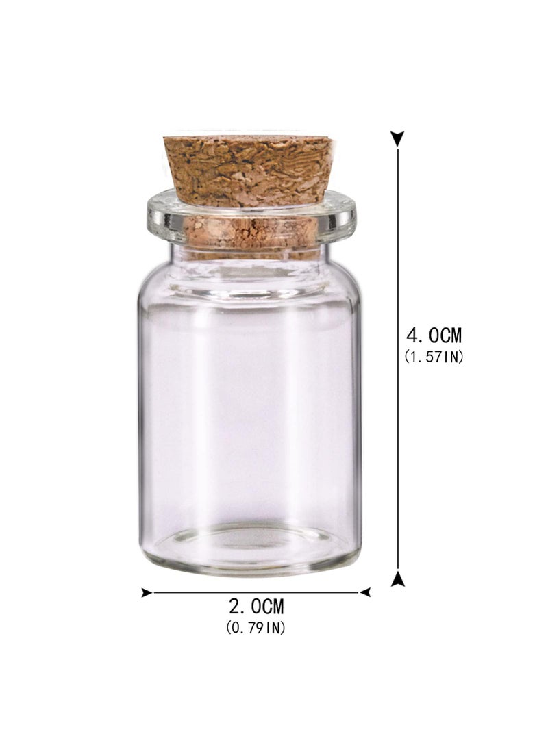 Sweet seven زجاجات زجاجية شفافة 10 قطع بأغطية من الفلين - 8 مل زجاجات صغيرة للحرف اليدوية - برطمانات صغيرة بأغطية من الفلين لحفلات الزفاف والمناسبات - Image 5