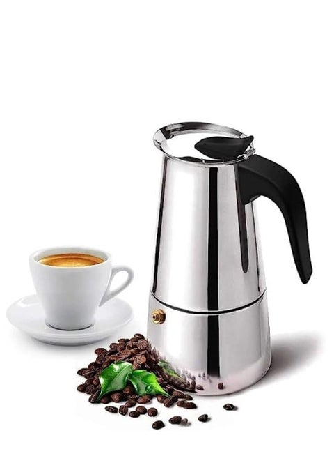 High Quality Espresso Coffee Maker Made of Stainless Steel Italian Moka Pot - 2 Cups - 100ml