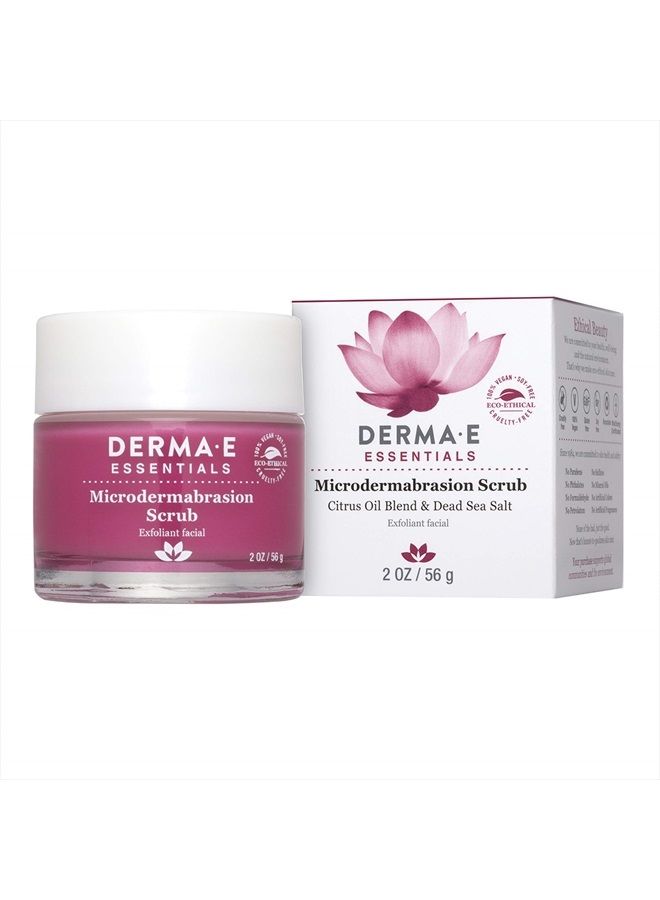 derma-e DERMA E Microdermabrasion Scrub with Dead Sea Salt & Citrus Essential Oils – Facial Exfoliating Scrub Smooths, Revitalizes and Renews – Ideal for Scars and Wrinkles, 2oz - Image 1