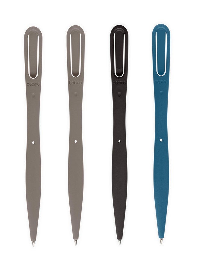 Bobino | Bookmark Pen | Planner Pens | Ballpoint Pens for Journaling | Flat Pen | Minimalist Bookmark | Book Markers for Women | Mini Pen | Book Accessories & Planner Accessories | 4 Pack - Image 1
