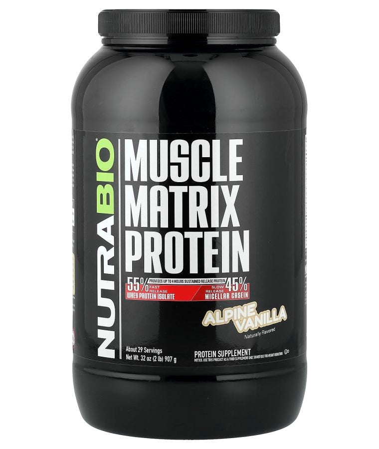NutraBio Muscle Matrix Protein Alpine Vanilla 2 lb (907 g)