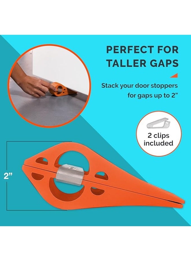 Wundermax Door Stoppers - Rubber Security Wedge for Bottom of Door on Carpet, Concrete, Tile, Linoleum & Wood - Heavy Duty Door Stop - Home Improvement - 3 Pack - Gray - Image 2