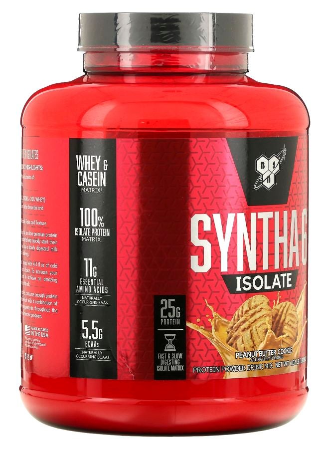 BSN Syntha-6® Isolate Protein Powder Drink Mix Peanut Butter Cookie 4.02 lb (1.82 kg) - Image 2