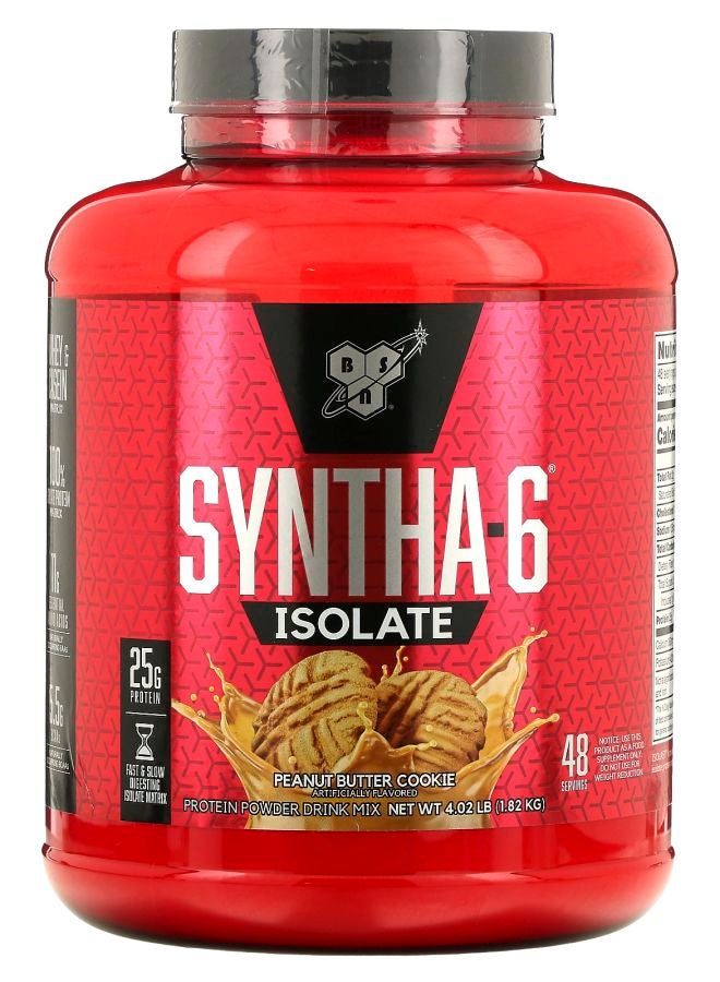 BSN Syntha-6® Isolate Protein Powder Drink Mix Peanut Butter Cookie 4.02 lb (1.82 kg) - Image 1