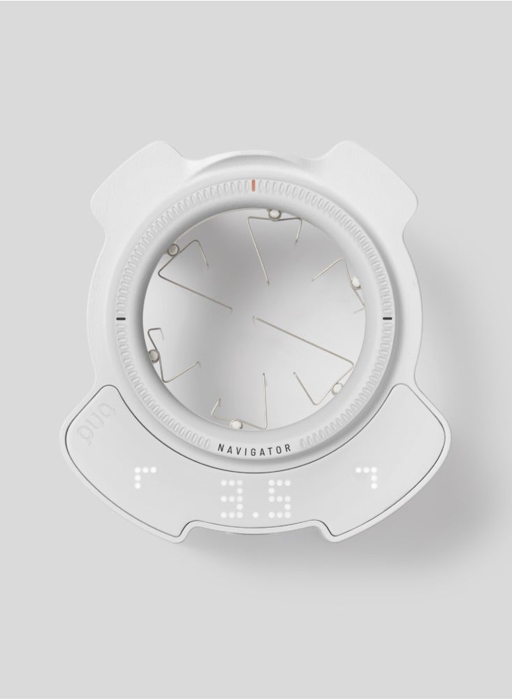PUQpress Navigator, Automatic Coffee Distribution Tool, Consistent Espresso every time, USB-C Charging - White - Image 1