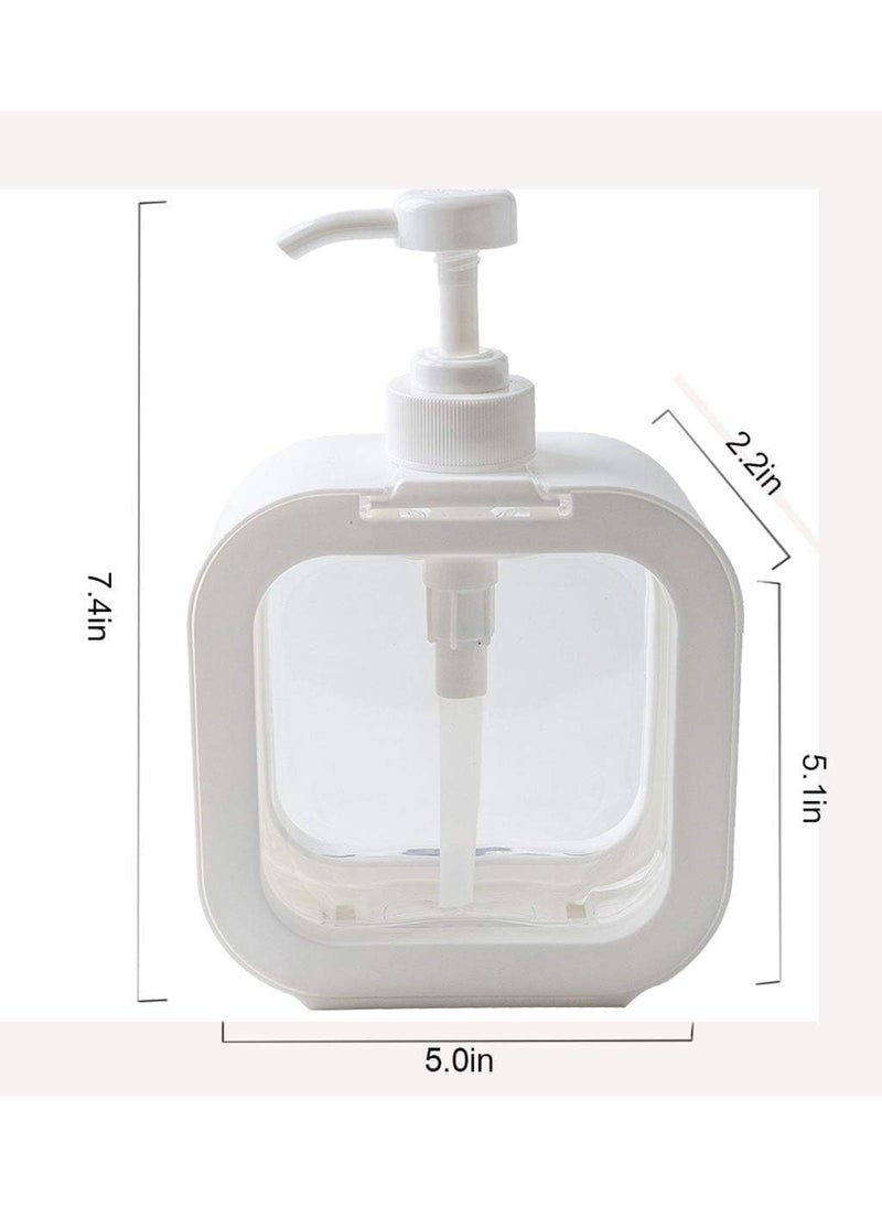 Lazybeee Lazybeee Empty Soap Dispenser Bottle for Bathroom Kitchen Hand Soap Dish Soap Shampoo Dispenser Travel Essential White 1 Pc  - Image 4