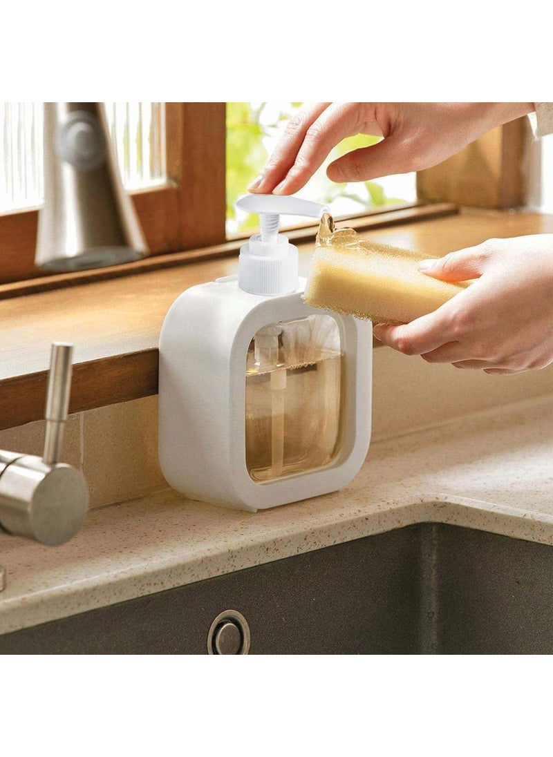 Lazybeee Lazybeee Empty Soap Dispenser Bottle for Bathroom Kitchen Hand Soap Dish Soap Shampoo Dispenser Travel Essential White 1 Pc  - Image 1