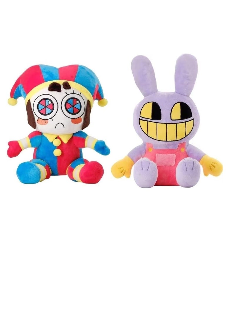 GUDOO 2 Pack The Amazing Digital Circus Plush Pomni and Jax Plushies Toy for TV Fans Gift Cute Stuffed Figure Doll for Kids Adults and Youth Fans  - Image 1