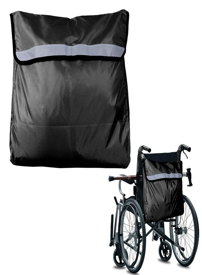 UPIQNG Wheelchair Backpack Bag Wheelchair Accessories Large Capacity Wheelchair Pouch Waterproof Power Wheelchair Storage Bag for Adults, Black - Image 1