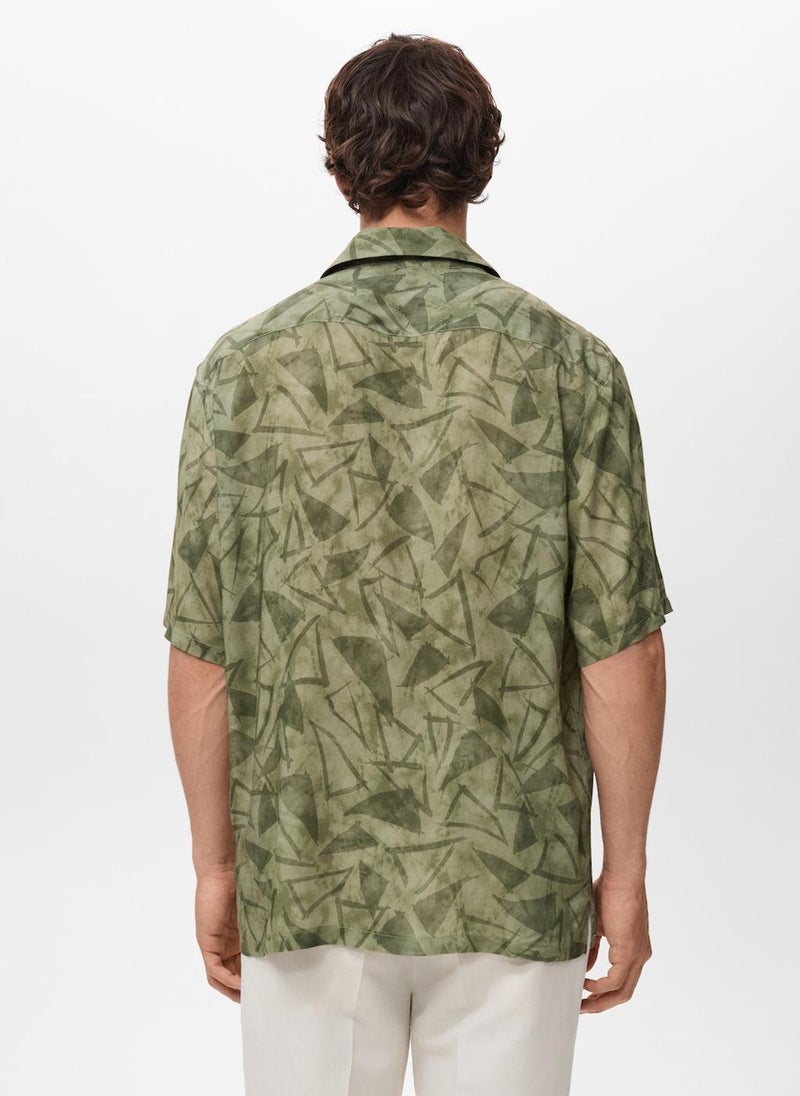 Mango Man Printed bowling shirt - Image 2