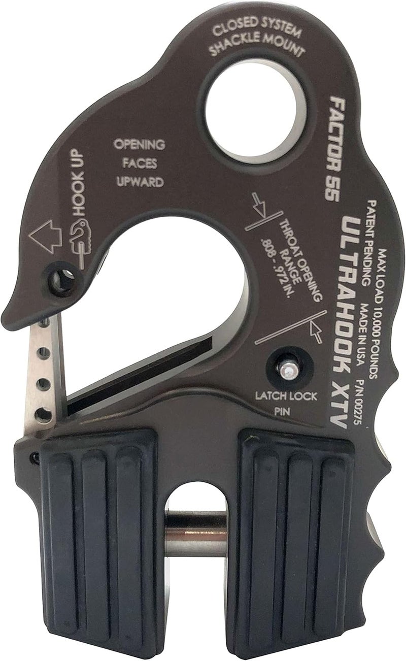 Factor 55 UltraHook XTV Winch Hook for ATV/UTV - Gray - Image 1