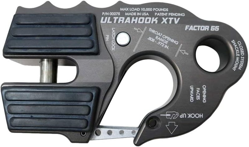 Factor 55 UltraHook XTV Winch Hook for ATV/UTV - Gray - Image 2
