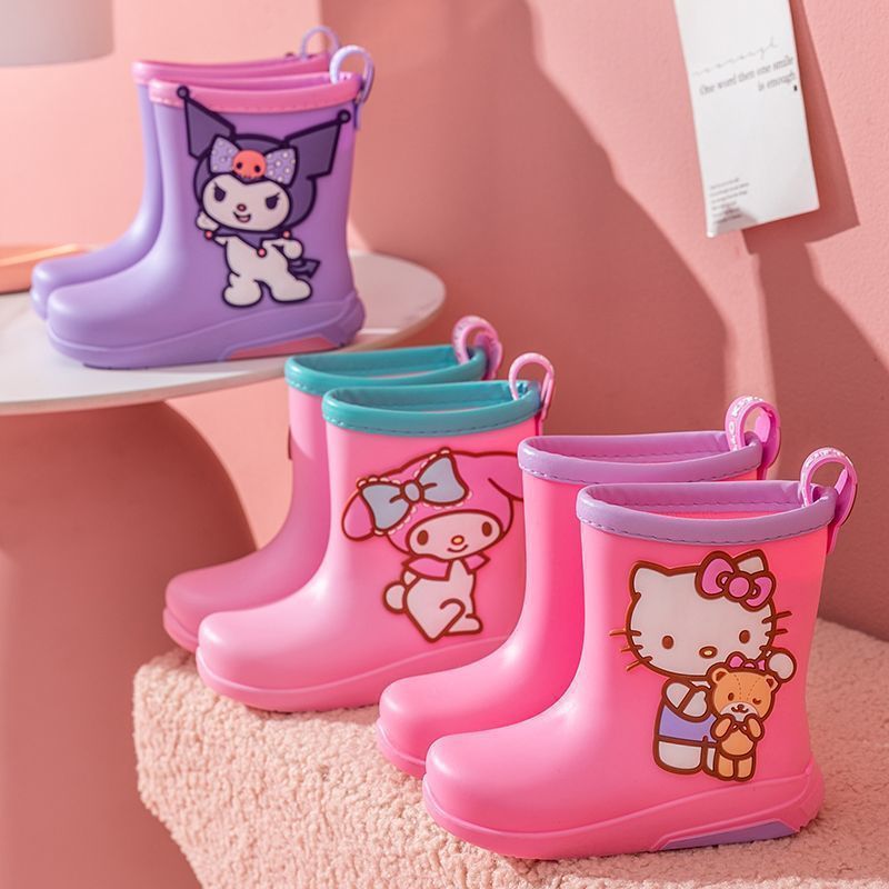 Cartoon Kindergarten Students Outdoor Rain Boots Sanrio Genuine Children'S Rain Boots Trendy Non-Slip Children'S Mid-Calf Water Shoes - Image 2
