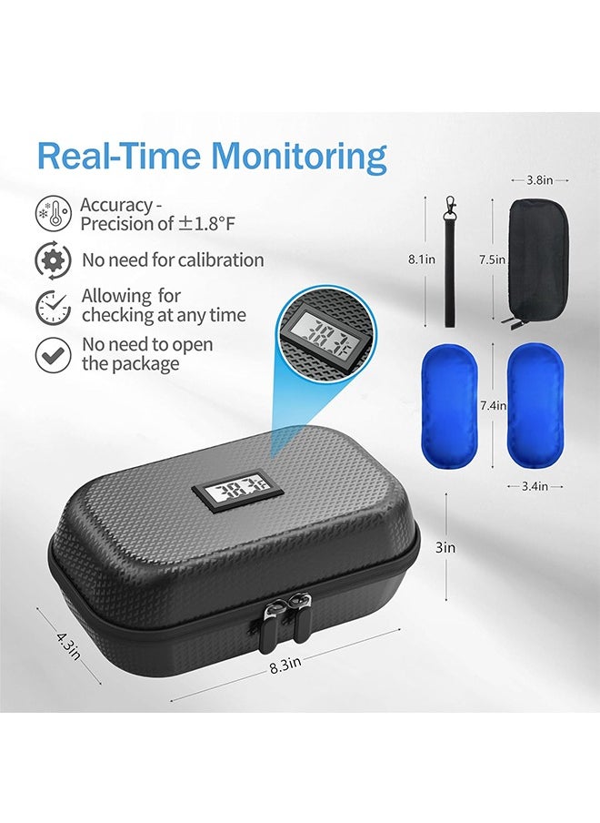Bukela Medical Insulin Travel Case,Small Fridge Cooler, Insulin Cooler Case Portable Insulin Bag Travel Keep Chilled at 2-8 Degrees  - Image 4