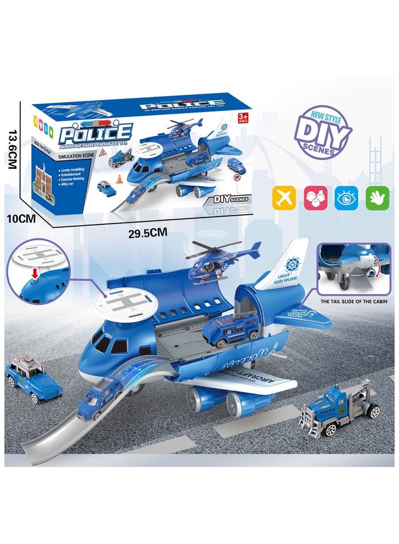 Tracks Transport Car - Airplane Toy - Aircraft Set - Cargo Plane Toy Play Set for Kids - Transport and Cargo Carrier - Creative Engineering Car Rail Car - Parking Lot Toys for Boys and Girls - Storage Plane Models  - Image 2