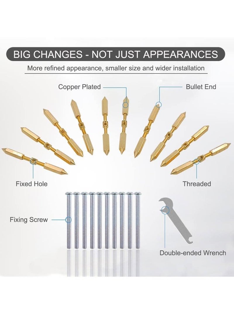 10-Piece Box Screw Support Bar Kit, Model 86 Box Repairer, Switch Socket Box Screw Support Bar, Wall Mount Switch Box Repair Electrical Accessory Tool (Gold) - Image 3