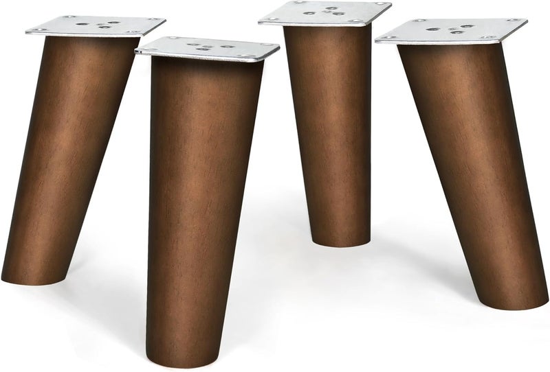 AORYVIC Wood Furniture Legs 6 inch Angled Couch Legs Slanted Sofa Replacement Legs for Dresser, Cabinet, Futon, Bench - Image 1