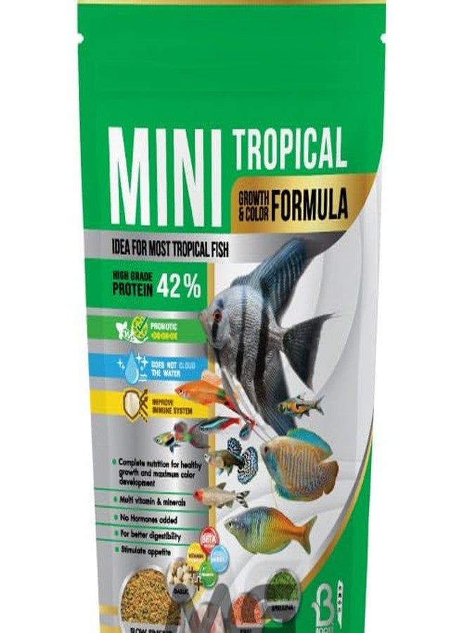 تركيبة BITS Mini Tropical للنمو والألوان - 60 غرام من طعام الأسماك الممتاز لألوان زاهية ونمو صحي للأسماك الاستوائية الصغيرة