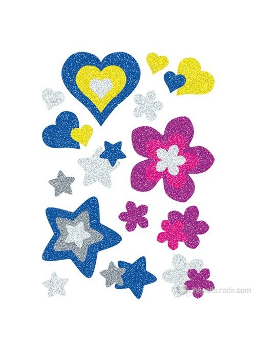 Herma Kids Label Shining Hearts and Flowers 